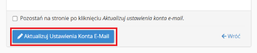 Zmiena hasło do skrzynki e-mail w cPanel