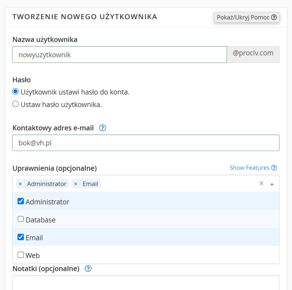 Jak dodać użytkownika w cPanel?